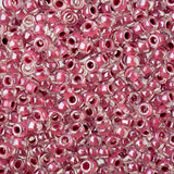 8/0 Czech Seed Beads #01708V Dark Fuchsia Lined Luster 22g