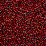 11/0 Czech Cut Seed Beads #37061 Opaque Medium Dark Red 13g