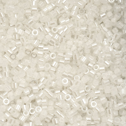 11/0 Cylin Beads #1015 White AB Lined 25g Bag