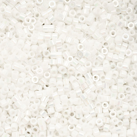 11/0 Cylin Beads #1025 White Pearl AB 25g Bag