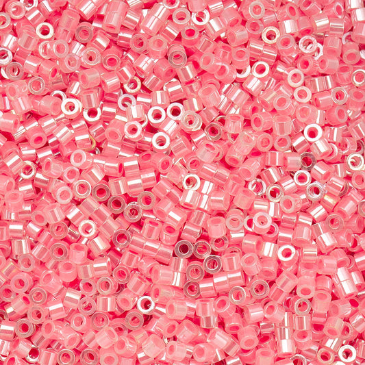 11/0 Cylin Beads #1028 Crystal Rose Lined Ceylon 25g Bag