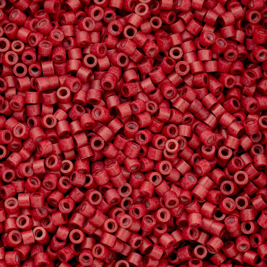 11/0 Cylin Beads #1037 Opaque Red Matte 25g Bag