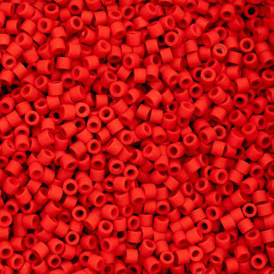 11/0 Cylin Beads #1071 Red Vermillion Matte 25g Bag