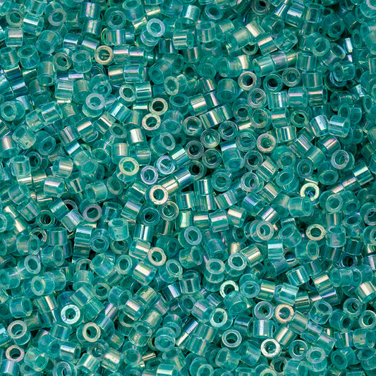 11/0 Cylin Beads #1082 Transparent Teal Caribbean AB 25g Bag