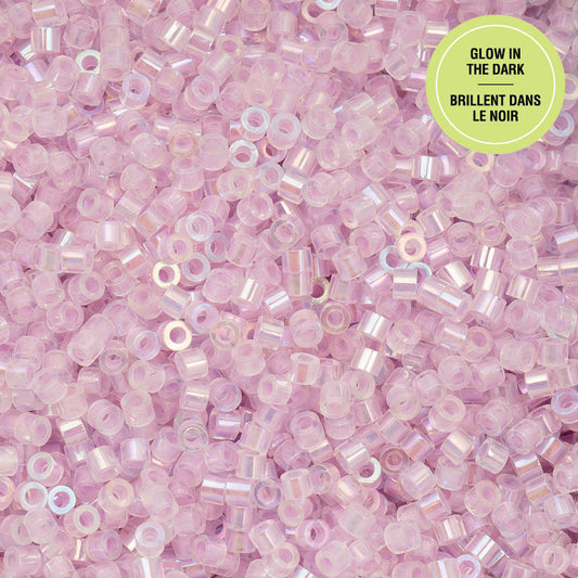 11/0 Cylin Beads #1120 Glow In Dark AB Violet 25g Bag