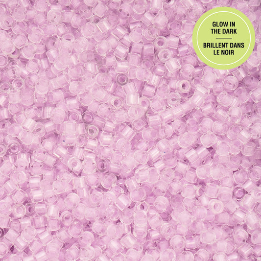 11/0 Cylin Beads #1140 Glow In Dark Violet 25g Bag