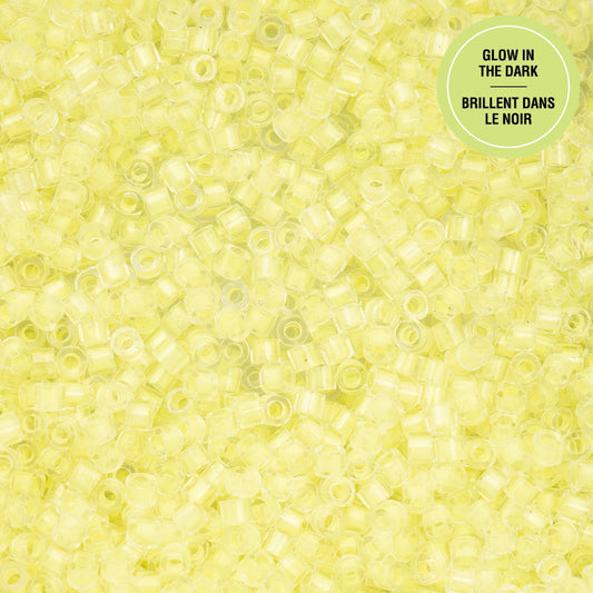 11/0 Cylin Beads #1142 Glow In Dark Yellow 25g Bag