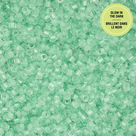 11/0 Cylin Beads #1145 Glow In Dark Green 25g Bag