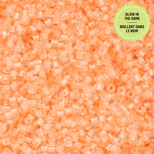 11/0 Cylin Beads #1148 Glow In Dark Orange 25g Bag