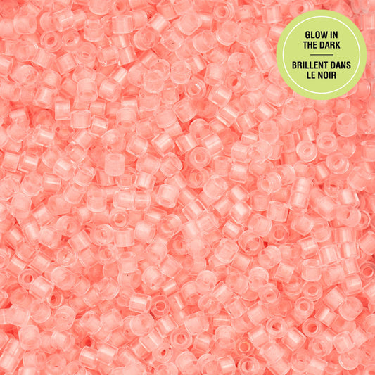 11/0 Cylin Beads #1149 Glow In Dark Coral 25g Bag