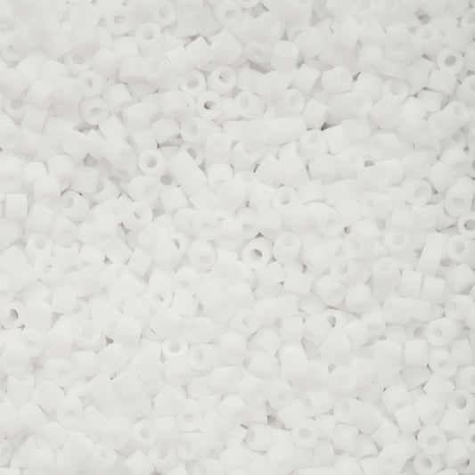 11/0 Cylin Beads #1154 Matte Macaron White 25g Bag