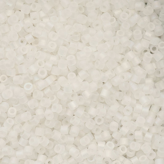 11/0 Cylin Beads #1173 Matte Macaron AB White 25g Bag