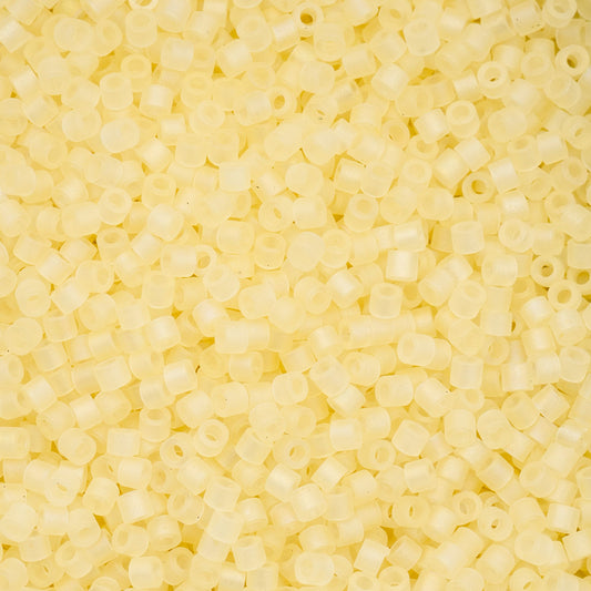 11/0 Cylin Beads #1174 Matte Macaron AB Yellow 25g Bag