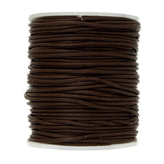 1mm Brown Leather Cord 25m