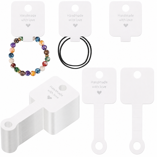 Jewelry Display Cards "Handmade with Love" 50/pk
