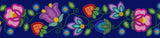 Printed Ribbon 2" Garden Rhythm Blue 20yd Spool