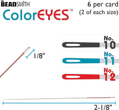 ColorEyes Beading Assorted Needles 6/pk