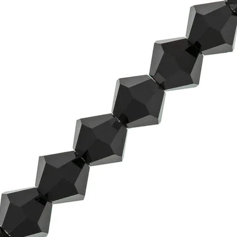 Preciosa Bicone 4mm Jet 5" Strand