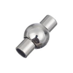 Magnetic Tube Clasp 17x8mm Nickel (4mm Hole) 2/pk