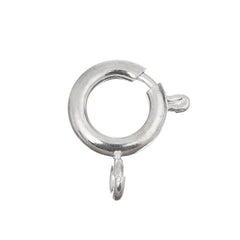 9mm Spring Ring Clasp Silver 10/pk