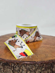 Printed Ribbon 2" Ledger Birch Bison 20yd Spool