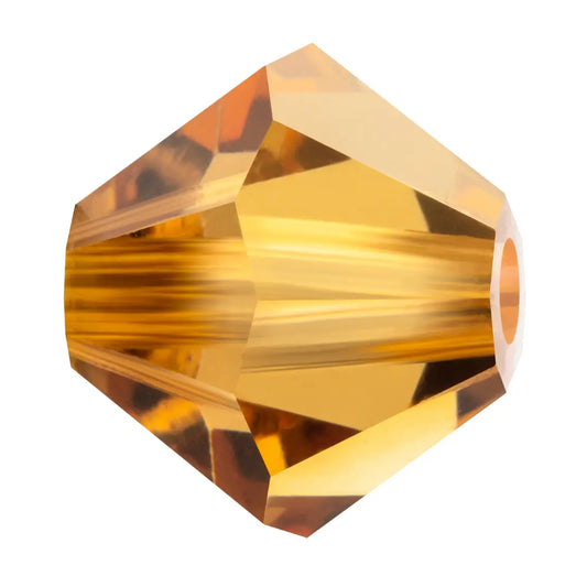 Preciosa Bicone 6mm Light Colorado Topaz Each
