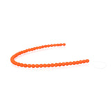 Czech Glass Beads 4mm Round Velvet Neon Orange 46/Strand