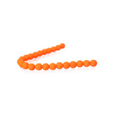Czech Glass Beads 8mm Round Velvet Neon Orange 23/Strand