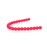 Czech Glass Beads 8mm Round Velvet Neon Pink 23/Strand