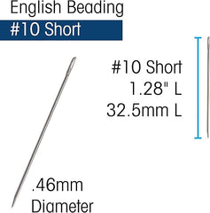 John James Beading Needles #10 Short 25/pk