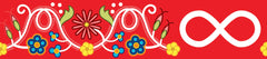 Printed Ribbon 2" Metis Red - Per Yard