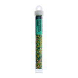 8/0 Czech Seed Beads #142 Green Multi Mix 22g