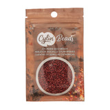 11/0 Cylin Beads #1038 Dark Red Maroon Metallic Matte 25g Bag