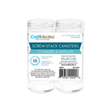 Screw Stack Canisters 1.2x0.9" 10/pk
