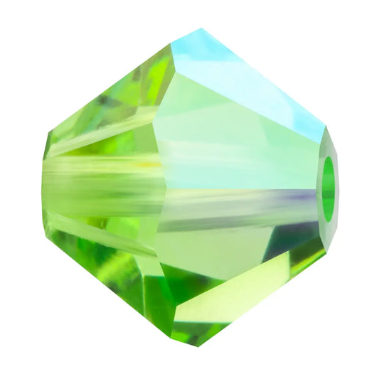 Preciosa Bicone 6mm Peridot AB Each