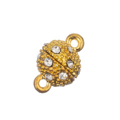 8mm Gold Magnetic Rhinestone Clasp 1/pk