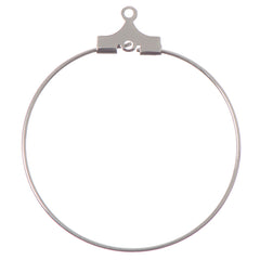 25mm Nickel Beadable Round Hoops 50/pk