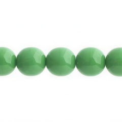 Czech Druk 10mm Beads 18/strand Opaque Green