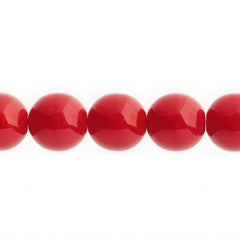 Czech Druk 10mm Beads 18/strand Opaque Dark Red