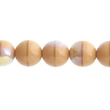 Czech Round Druk Beads 10mm Opaque Ivory AB 18/strand