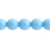 Czech Round Druk Beads 10mm Opaque Blue Turquoise 18/strand