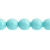Czech Round Druk Beads 10mm Opaque Green Turquoise 18/strand