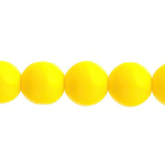 Czech Druk 10mm Beads 18/strand Opaque Yellow