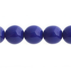 Czech Druk 10mm Beads 18/strand Opaque Cobalt