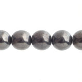 Czech Round Druk Beads 10mm Opaque Gunmetal 18/strand