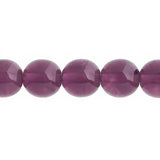 Czech Round Druk Beads 10mm Transparent Amethyst 18/strand