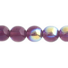 Czech Druk 10mm Beads 18/strand Trans Amethyst AB