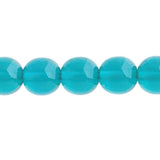 Czech Round Druk Beads 10mm Transparent Blue Zircon 18/strand