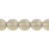 Czech Round Druk Beads 10mm Transparent Black Diamond 18/strand