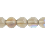 Czech Round Druk Beads 10mm Transparent Black Diamond AB 18/strand